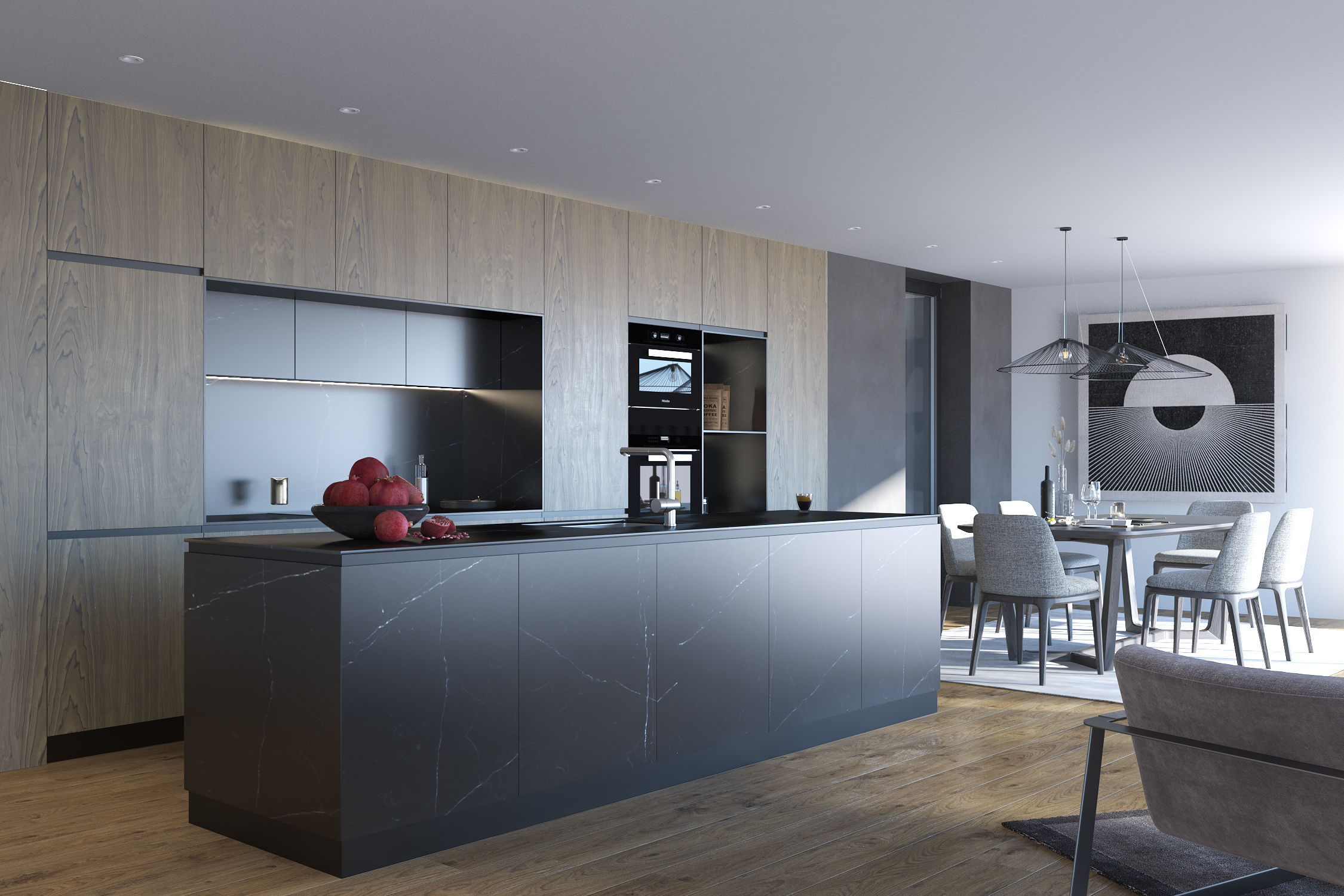 Wohnung Obergeschoss Küche - Architektur Granula